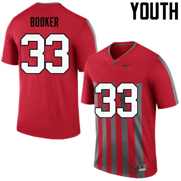 Ohio State Buckeyes #33 Dante Booker Youth Official Jersey Throwback